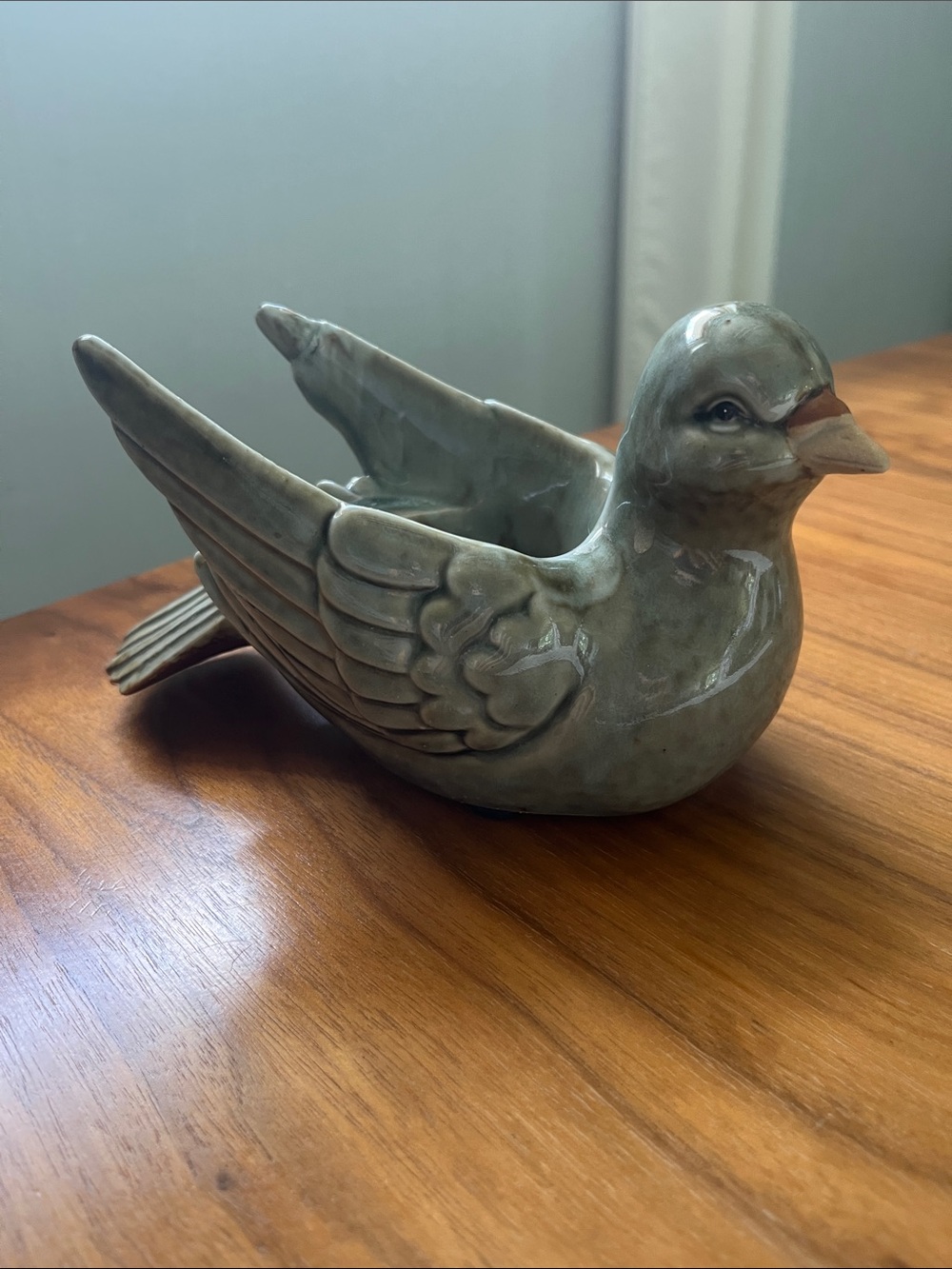 Green Bird Candle Holder